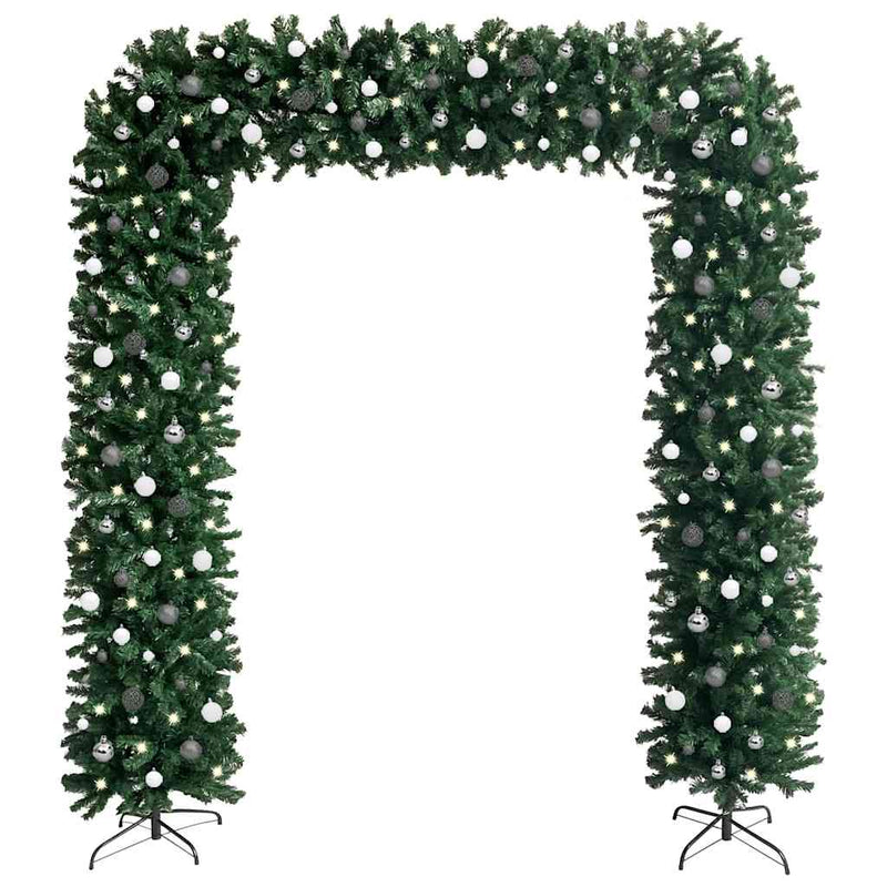 Kerstboog Met Led's En Kerstballen 240 Cm Groen