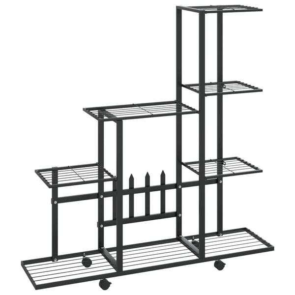 Bloemenstandaard Met Wielen 94,5X25X92,5 Cm Metaal