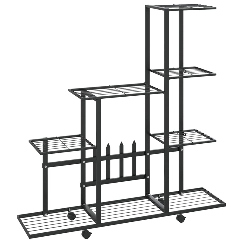 Bloemenstandaard Met Wielen 94,5X25X92,5 Cm Metaal