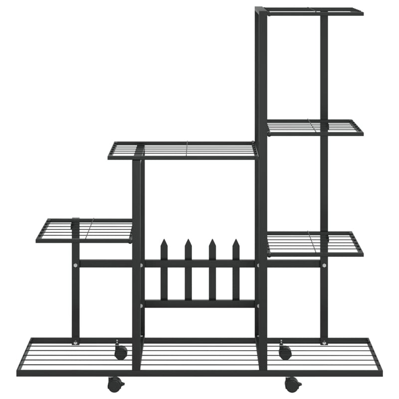 Bloemenstandaard Met Wielen 94,5X25X92,5 Cm Metaal