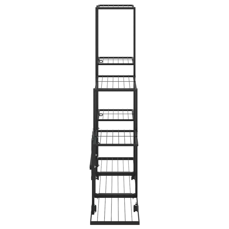 Bloemenstandaard Met Wielen 94,5X25X92,5 Cm Metaal