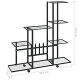 Bloemenstandaard Met Wielen 94,5X25X92,5 Cm Metaal