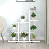 Bloemenstandaard Met Wielen 94,5X25X92,5 Cm Metaal