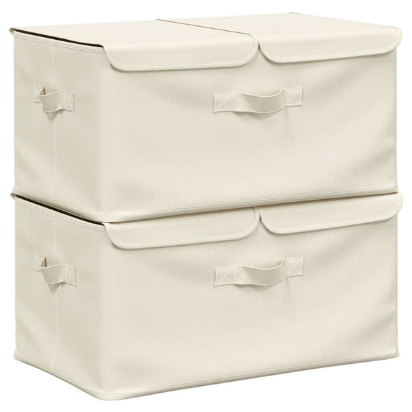 Opbergboxen 50X30X25 Cm Stof Kleurig Crème