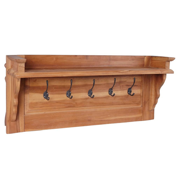 Wandkapstok 80X16,5X35 Cm Massief Teakhout