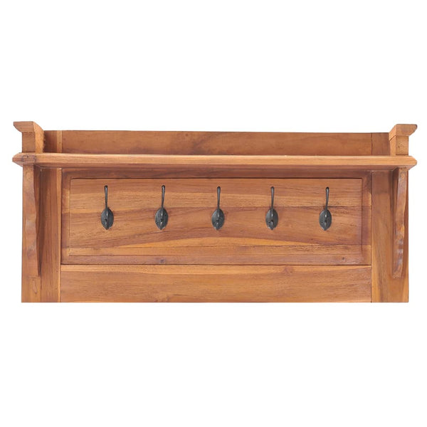 Wandkapstok 80X16,5X35 Cm Massief Teakhout