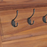 Wandkapstok 80X16,5X35 Cm Massief Teakhout