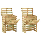 Tuincompostbakken 80X50X100 Cm Geïmpregneerd Grenenhout