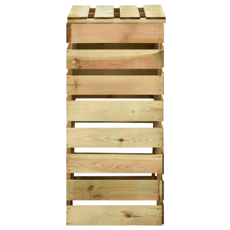 Tuincompostbakken 80X50X100 Cm Geïmpregneerd Grenenhout