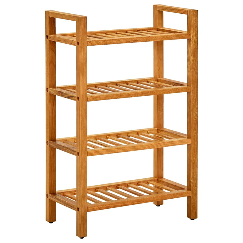 Schoenenrek Met 4 Schappen 50X27X Massief Eikenhout