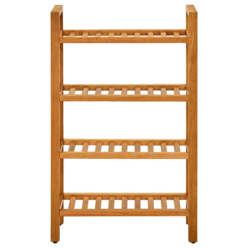 Schoenenrek Met 4 Schappen 50X27X Massief Eikenhout