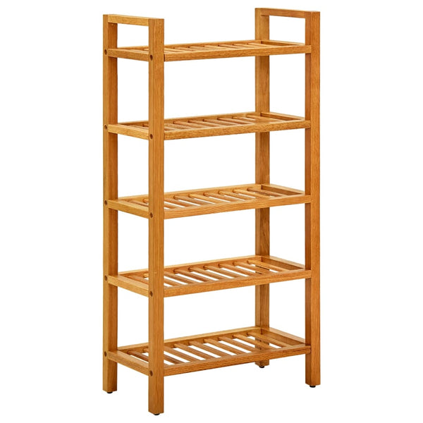 Schoenenrek Met 5 Schappen 50X27X Massief Eikenhout