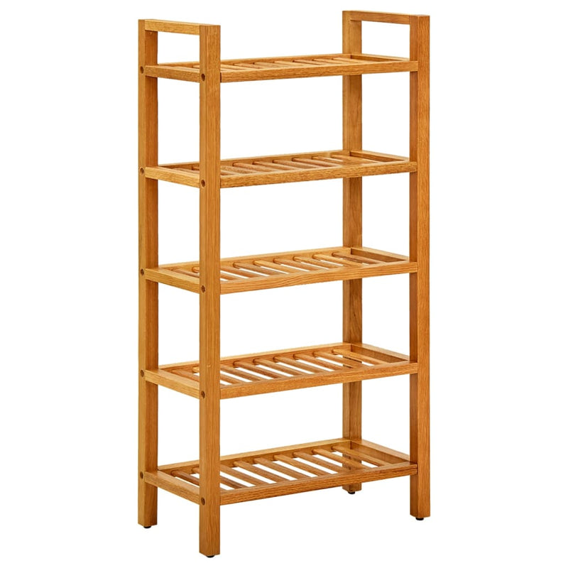 Schoenenrek Met 5 Schappen 50X27X Massief Eikenhout