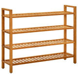 Schoenenrek Met 4 Schappen 100X27X Massief Eikenhout
