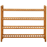 Schoenenrek Met 4 Schappen 100X27X Massief Eikenhout