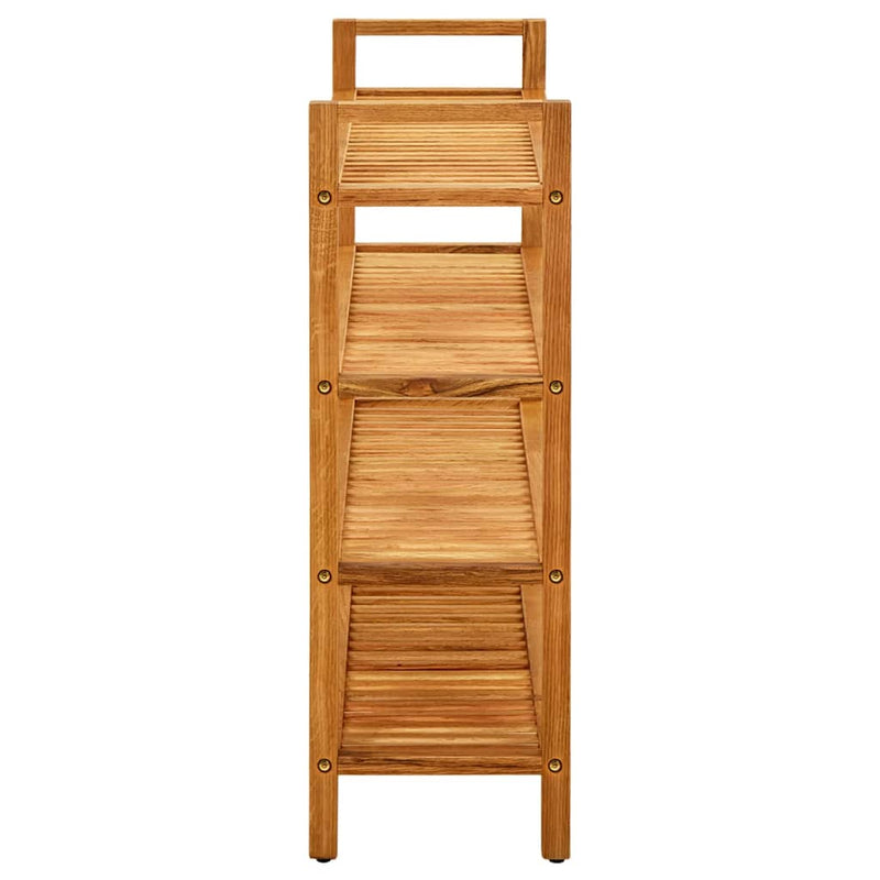 Schoenenrek Met 4 Schappen 100X27X Massief Eikenhout