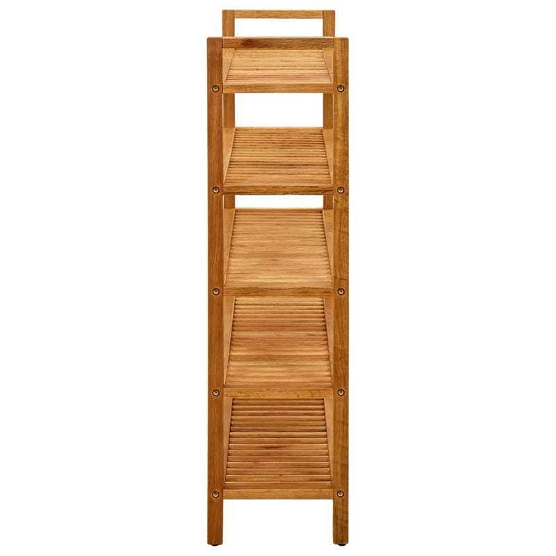 Schoenenrek Met 5 Schappen 100X27X Massief Eikenhout