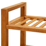 Schoenenrek Met 5 Schappen 100X27X Massief Eikenhout
