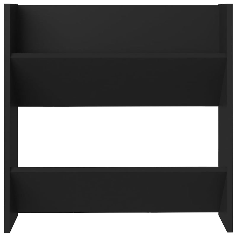 Wandschoenenkast 60X18X Bewerkt Hout Zwart