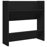 Wandschoenenkasten 60X18X Bewerkt Hout Zwart