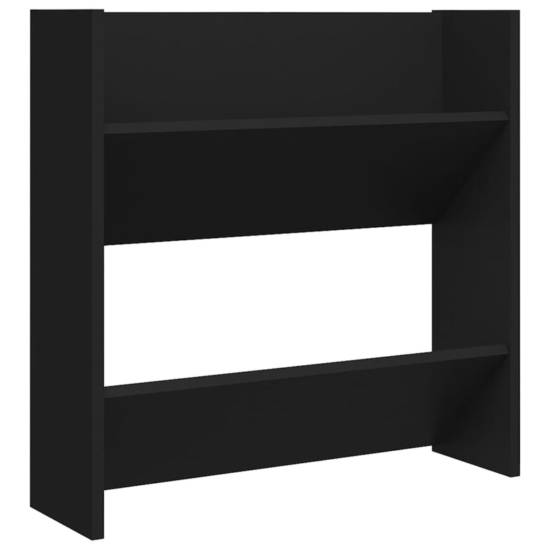 Wandschoenenkasten 60X18X Bewerkt Hout Zwart