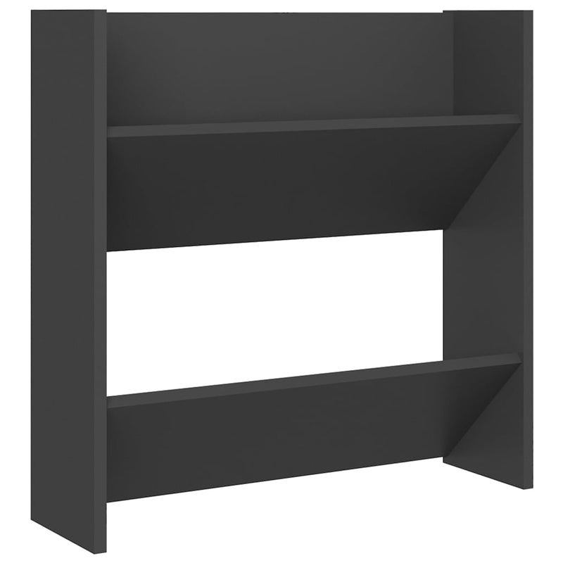 Wandschoenenkasten 60X18X Bewerkt Hout Grijs