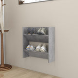 Wandschoenenkast 60X18X Spaanplaat Betongrijs