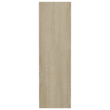 Wandschoenenkasten 60X18X Hout Wit En Sonoma Eiken