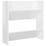 Wandschoenenkasten 60X18X Bewerkt Hout Hoogglans Wit