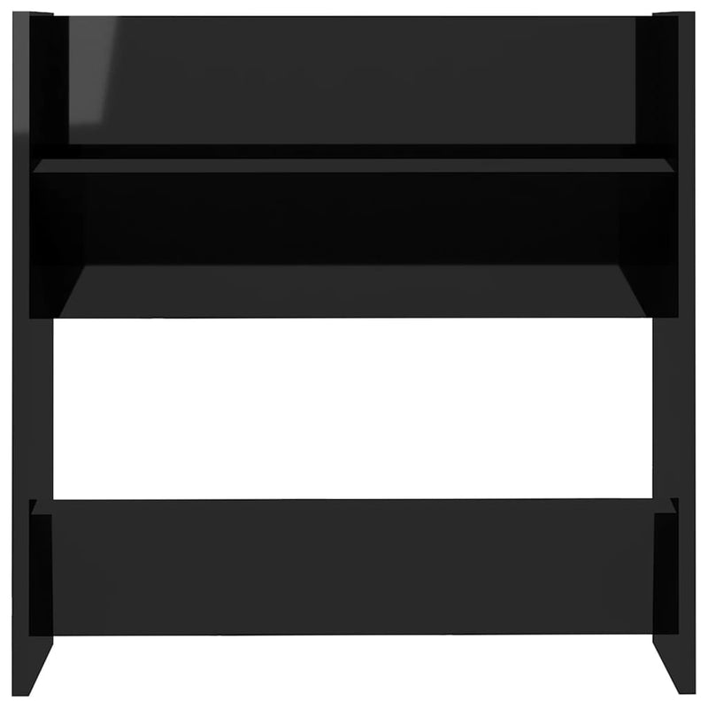 Wandschoenenkasten 60X18X Hout Hoogglans Zwart