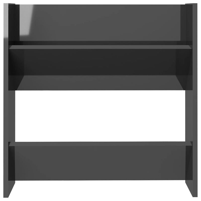 Wandschoenenkasten 60X18X Hout Hoogglans Grijs