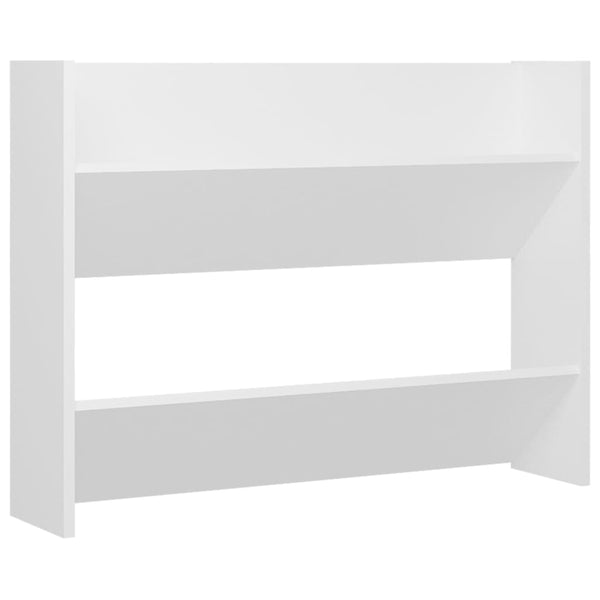 Wandschoenenkast 80X18X Bewerkt Hout Wit