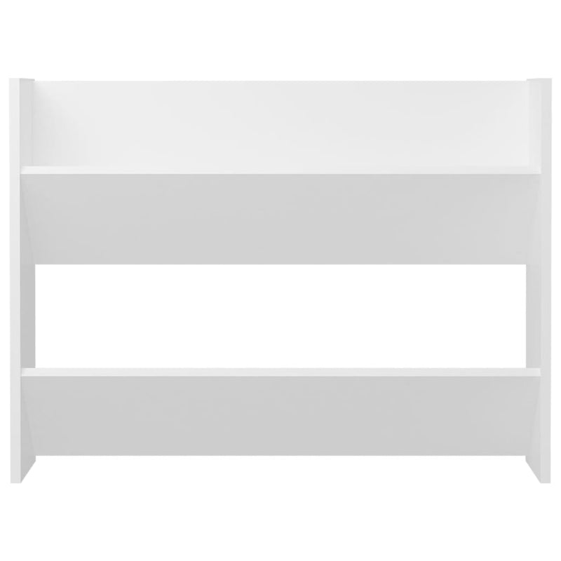 Wandschoenenkast 80X18X Bewerkt Hout Wit