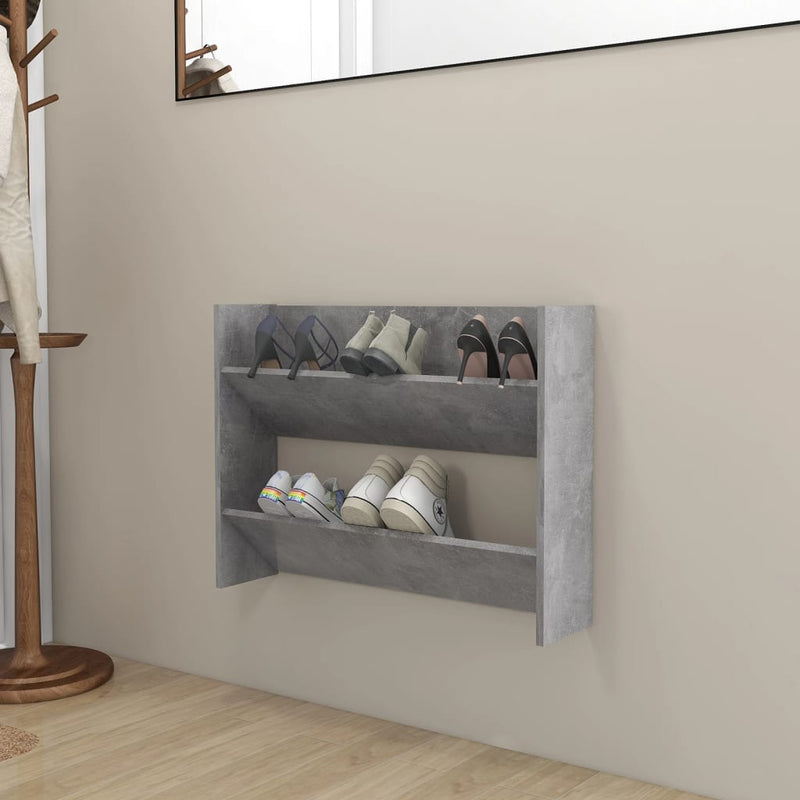 Wandschoenenkasten 60X18X Spaanplaat Betongrijs