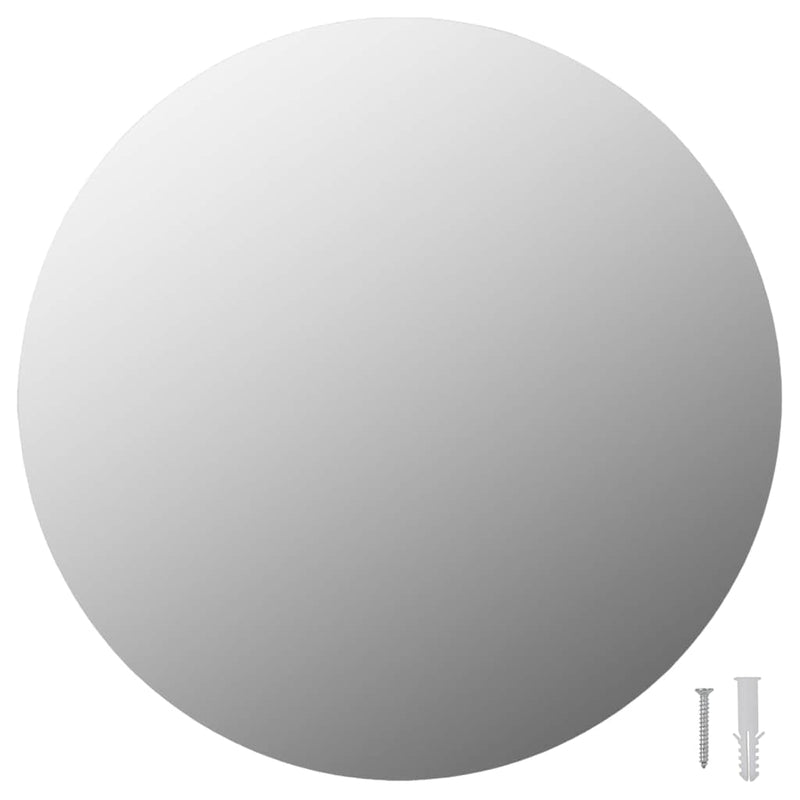 Wandspiegel Met Led-Lampen Rond Glas