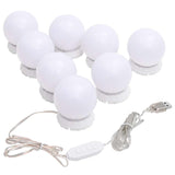 Wandspiegel Met Led-Lampen Rond Glas