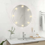 Wandspiegel Met Led-Lampen Rond Glas