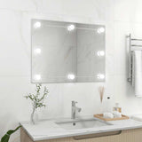 Wandspiegel Met Led-Lampen Vierkant Glas