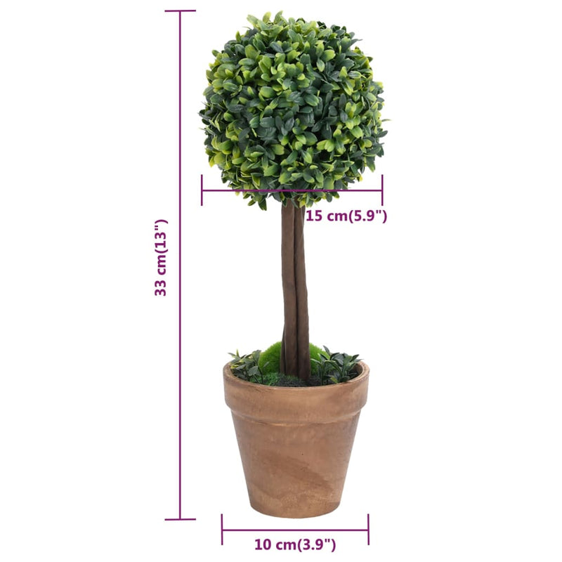 Kunstplanten Met Pot Buxus Bolvorming 33 Cm Groen
