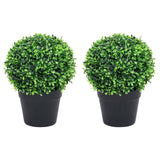 Kunstplanten Met Pot Buxus Bolvorming 37 Cm Groen