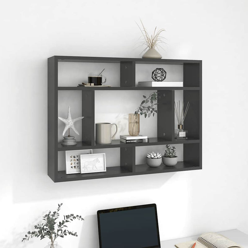 Wandschap 75X16X55 Cm Bewerkt Hout Artisanaal Eikenkleur