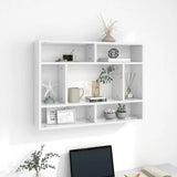Wandschap 75X16X55 Cm Bewerkt Hout Artisanaal Eikenkleur