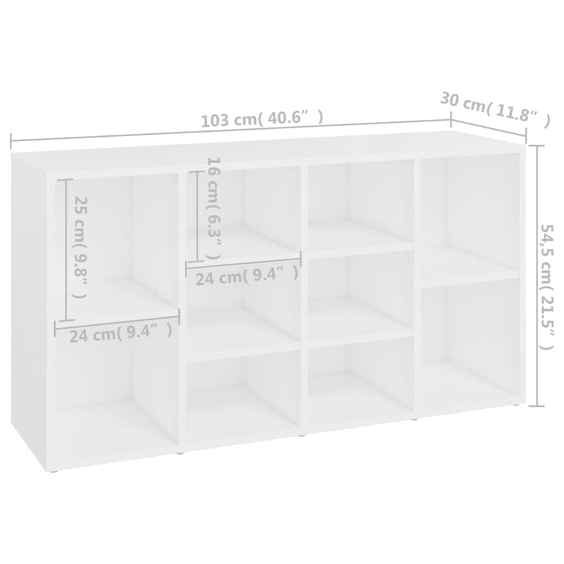 Schoenenbank 103X30X54,5 Cm Bewerkt Hout