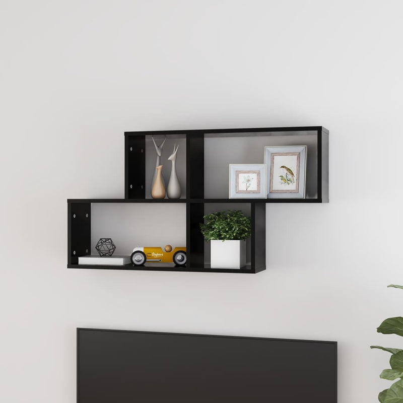 Wandplank Met Plank 76 X 15 X 53 Cm Bewerkt Hout
