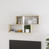 Wandplank Met Plank 76 X 15 X 53 Cm Bewerkt Hout
