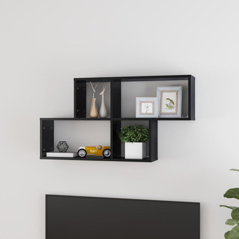 Wandplank Met Plank 76 X 15 X 53 Cm Bewerkt Hout