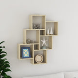 Wandplank Met Plank 78 X 15 X 92 Cm Bewerkt Hout