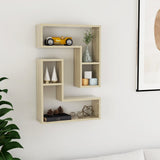 Wandplanken 2 Pcs 50 X 15 X 85 Cm Bewerkt Hout