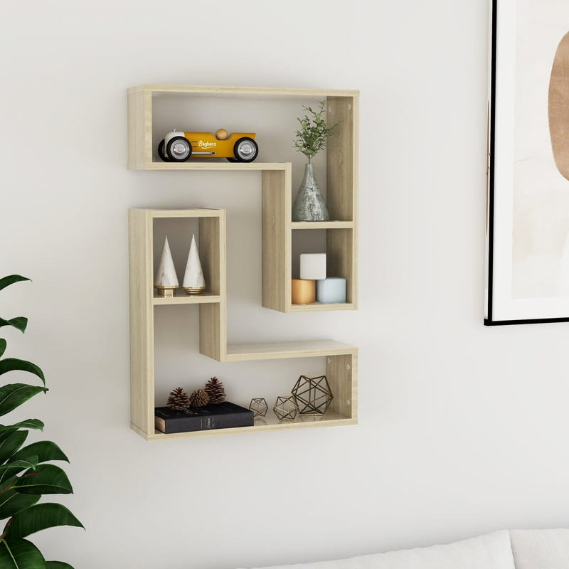 Wandplanken 2 Pcs 50 X 15 X 85 Cm Bewerkt Hout