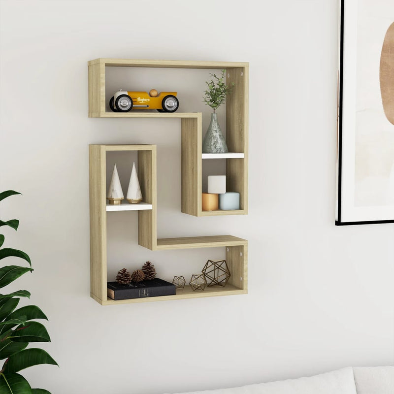 Wandplanken 2 Pcs 50 X 15 X 85 Cm Bewerkt Hout